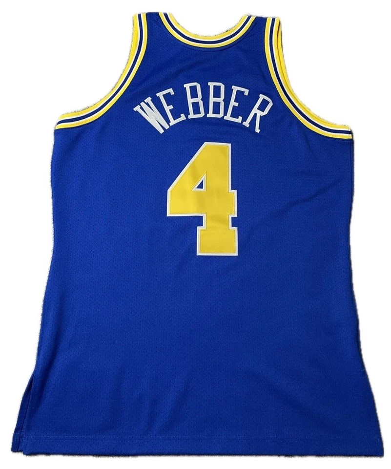 CAMISETA MITCHELL & NESS AUTÉNTICA GOLDEN STATE WARRIORS L CHRIS WEBBER $300 Foto 4 de 4