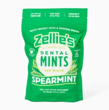 Zellie's | 100% Xylitol Sugar Free Spearmint Breath Mints | Non-GMO, (540 Count)