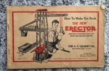 Erector Set Manual Antique Toy Instructions 1933 Stapled Antique Original 1929
