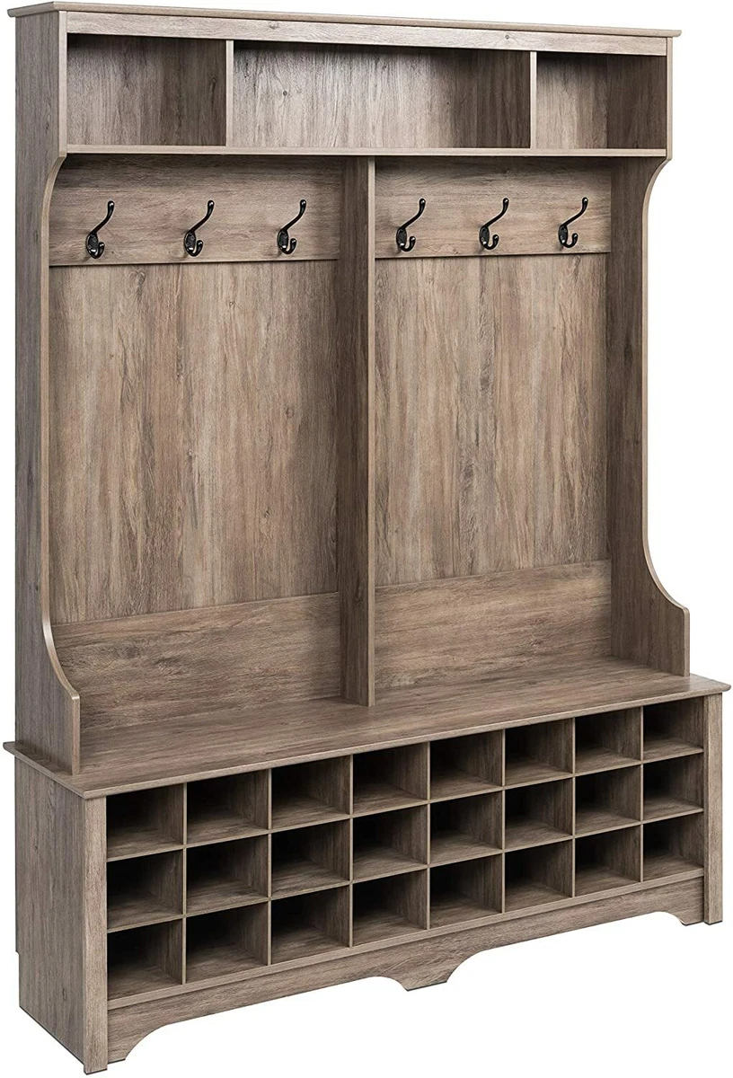 Coat and shop shoe rack entryway