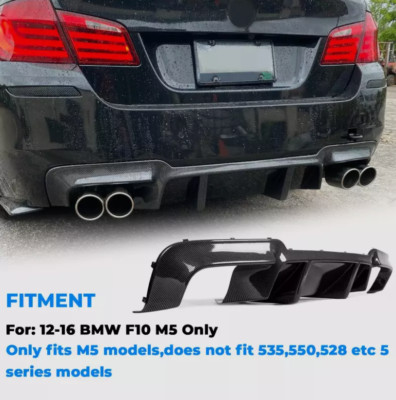Rear Diffuser Carbon Fiber Color Fits 12-16 BMW 5 Series F10 M5 DTM Style