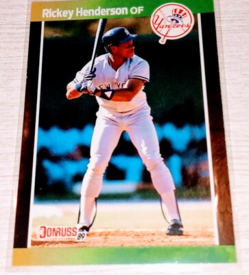 RARE 1989 DONRUSS RICKEY HENDERSON NO DOT AFTER INC ERROR CARD, Yankees   | eBay