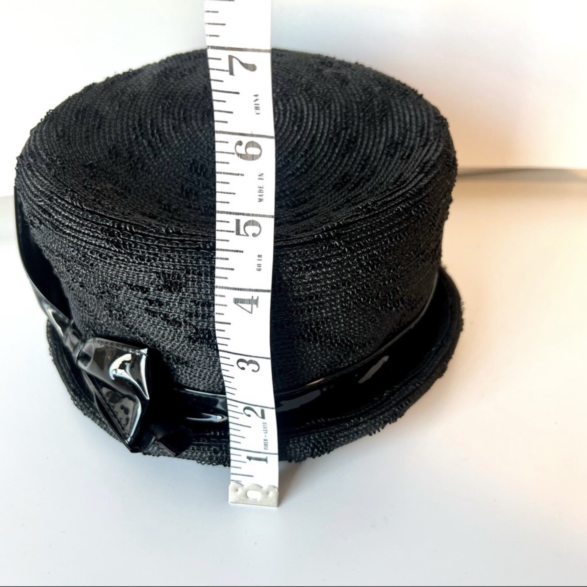 Vintage MARK III Black Bowler Hat With Bow Accent s-l1200.jpg main image 3