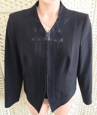 New Sz 18 Matthew Williamson Butterfly Black Art Deco Jacket Blazer Vintage