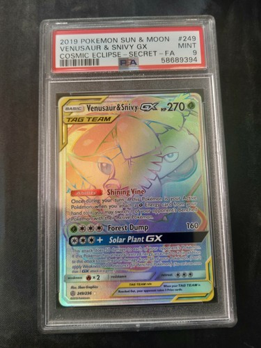 Venusaur & Snivy-GX graded PSA 9 for sale on eBay