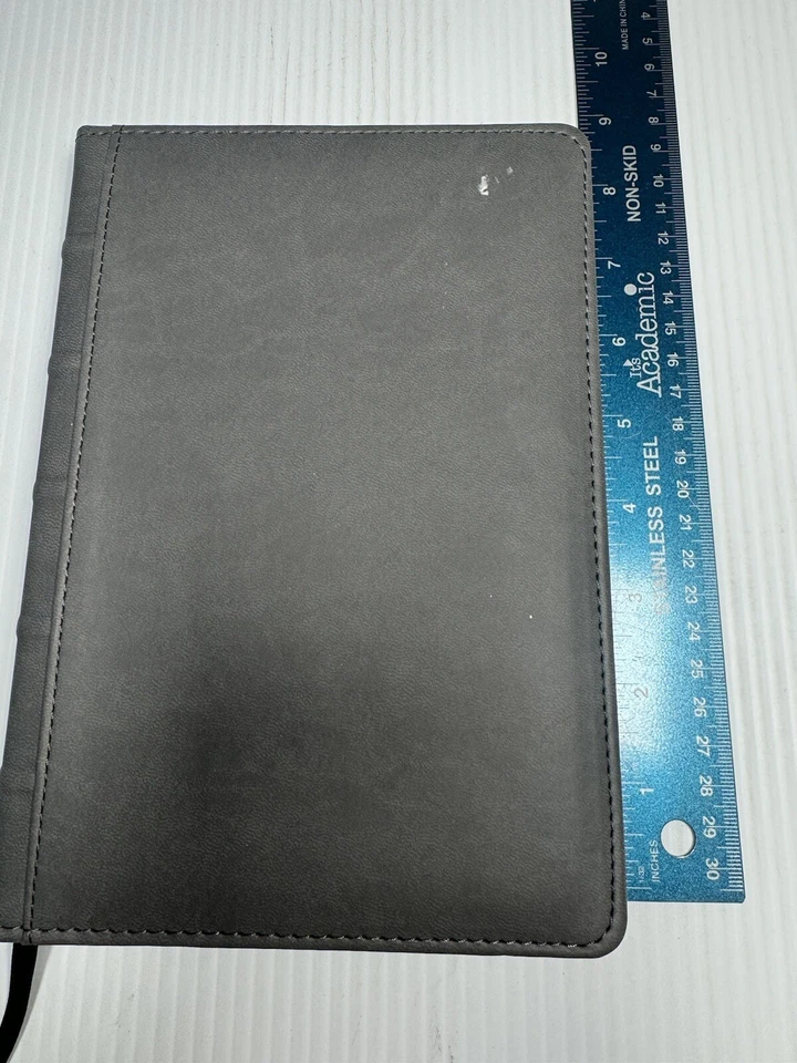 Grey Faux Leather Lined Notebook Journal Pages - Image 2 of 3