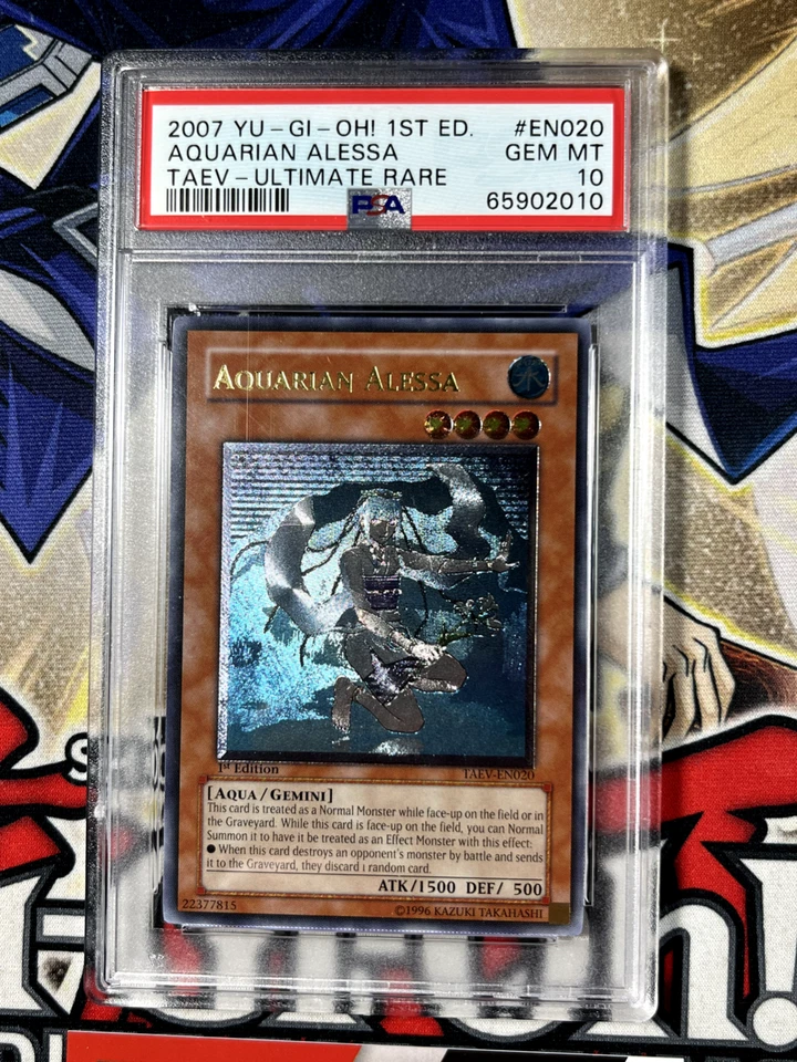 Yugioh PSA 10 Aquarian Alessa TAEV-EN020 Ultimate Rare 1st Edition - Image 2 of 4