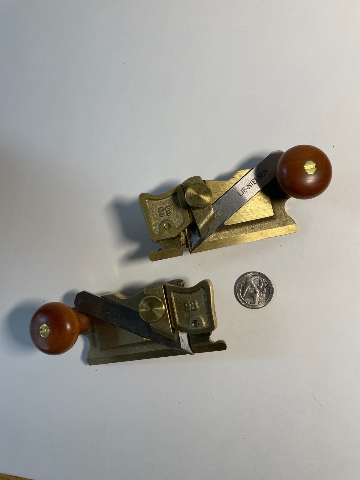 LIENIELSON No. 98 & 99 SIDE RABBET PLANES NEW PAIR ORIGINAL BOX