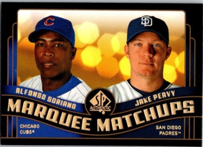 ALFONSO SORIANO JAKE PEAVY 2008 SP Authentic Marquee Matchups #35 (25% OFF)