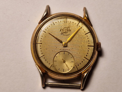 Vintage gold plated Enicar Ultrasonic Gents size watch hand winding 1