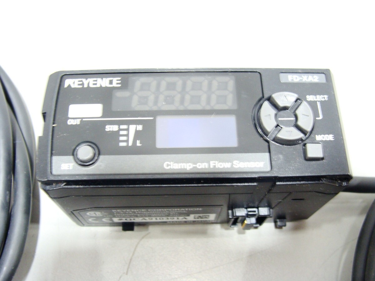 Keyence FD-XA2 Controller + FD-XS8 Clamp-On Micro Flow Sensor & FD
