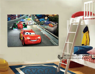 50x70x3cm Disney Pixar Cars Canvas Prints Wall Art Kids ...
