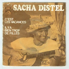 Sacha Distel Vinyl 45 RPM 7" It's Vacation - Voice Of His Master 11185
