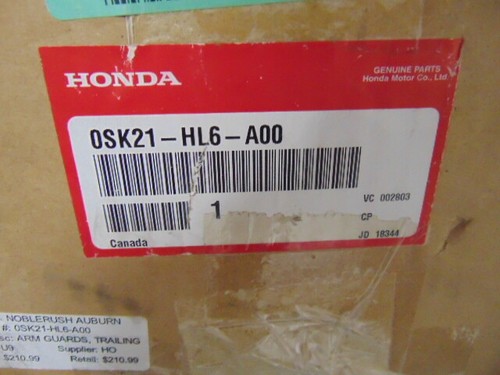 Honda Talon 1000R HMWPE Trailing ARM GUARDS 0SK21-HL6-A00 - Picture 3 of 3