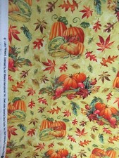 Bountiful Pumpkins Fabric David Textiles 1 Yard 100 Cotton 36 x 44 Fall