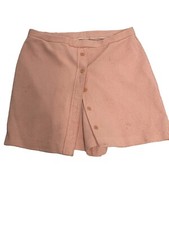 Vintage 70s Pink Checked Front Buttoning Skorts 32" Waist