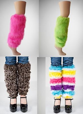 NEW Halloween Costume Neon Pink, Green, Animal Or Rainbow Legwarmers Stockings 