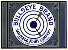 National City San Diego Bullseye Lemon Crate Label Art Print