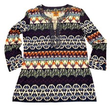 Tory Burch Silky Tunic Top Size LARGE