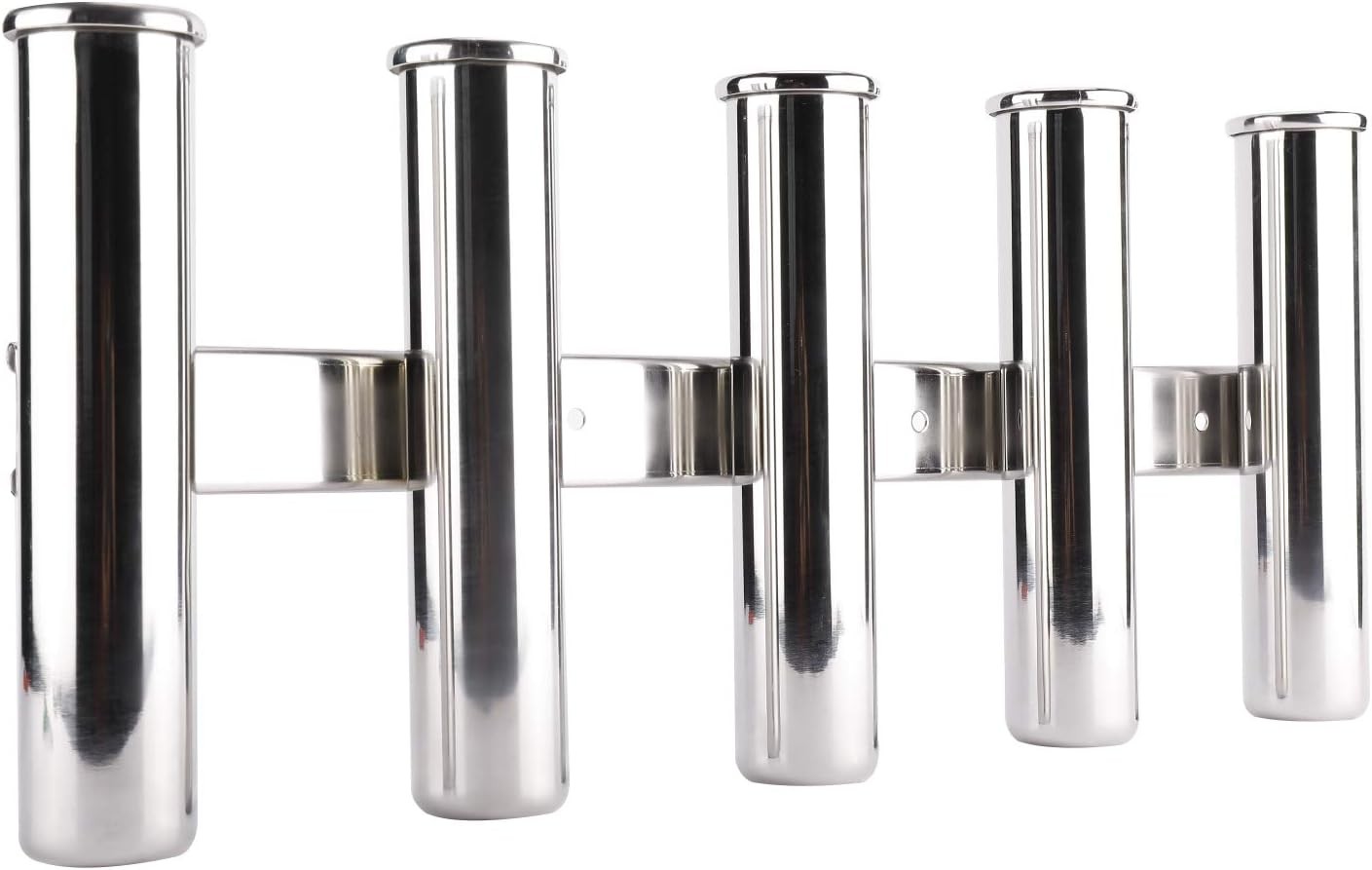 5 Tube 316 Stainless Steel Fishing Rod Rack Wall Side Mounted Fishing Rod Pod