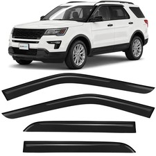 Sun Rain Visors Wind Rain Guards for 11-19 Ford Explorer SHATTERPROOF