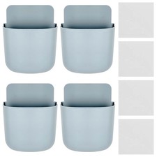 4 Pcs Remote Control Holder Wall Mount,Self Adhesive Remote Holder,Hole-Free
