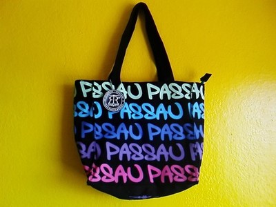 Designer ROBIN RUTH Shopper Tasche PASSAU Canvas  Graffiti Look