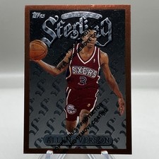 1996-97 Topps Finest - Common Bronze Allen Iverson #240 Sterling Rookie Card RC. rookie card picture