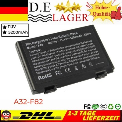 Akku A32-F82 A32-F52 für Asus K40 K40iJ K50 K50AB K50C K50I K50IJ K50iN 5200mAh