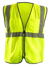 ECO-GCS-YL/XL High Visibility Value Mesh Surveyor Zipper Safety Vest, Class 2...