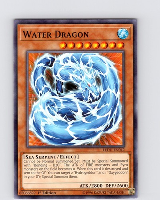 #ad Yu Gi Oh TCG Water Dragon LEDU EN042 1st Edition Regular Common Card NM $1.89