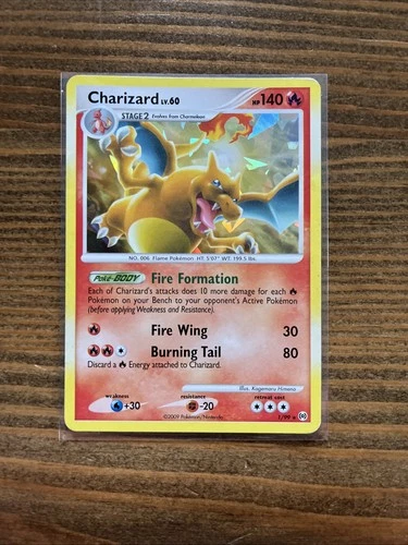 Pokémon TCG Charizard 1/99 Cracked Ice Holo Rare Platinum Arceus