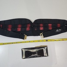 Black And Red Cummerbund And Bow Tie