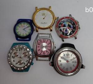 Qty 5 Watch Heads Mixed Lot -Project Watches - Watch Repair  Watch Parts