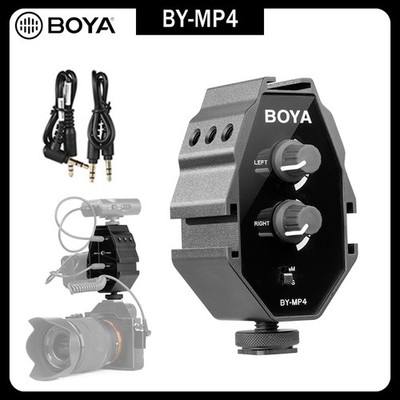 BY-MP4 2-channel Audio Adapter W/ Mono And Stereo Switch For Camera Camcorder