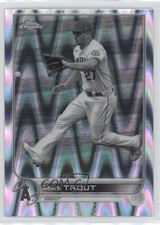 2022 Topps Chrome Sonic Black & White RayWave Refractor Mike Trout #200 09yc