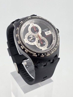 Swatch Right Track SVGB400 Automatic Chronograph Swiss Watch. Works. Read. 