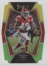 2021 Panini Select Premier Level Green & Yellow Prizm Die-Cut Derrick Gore 10jt