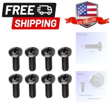 Black License Plate Screws For Lexus Toyota M6-1.0 X 16 Mm Boltphillips Ma...