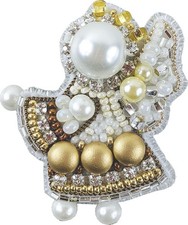 Bead Jewelry Making Kit "Angel". Beading Pendant Beadwork Vintage Necklace