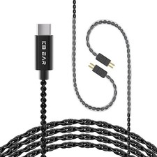 KZ ZST IEM Cable, Type-C USB C Earbuds KBEAR 1.5m, without mic, Black