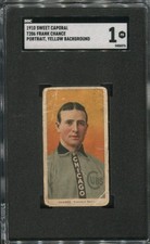 1909-11 T206 Frank Chance HOF SGC Sweet Caporal Chicago Cubs Tinker 2 Evers Fame