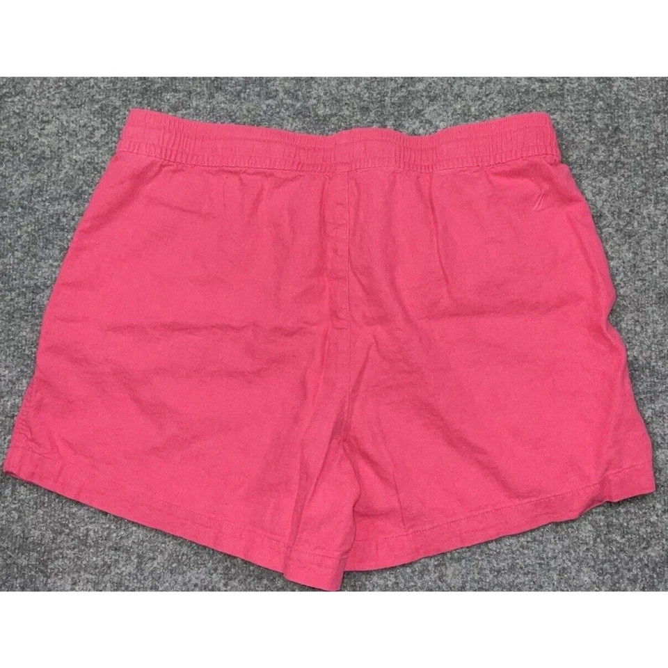 Pantalones Cortos Para Mujer Nautica Rosa Mezcla de Lino Tirar con Bolsillos con Cordón Informales Medianos Foto 2 de 4