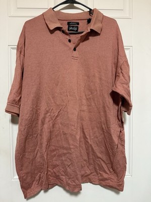 John Daly Comfort Wear Golf Polo Shirt Size XL Rust Red Color 60s Two Ply Cotton
