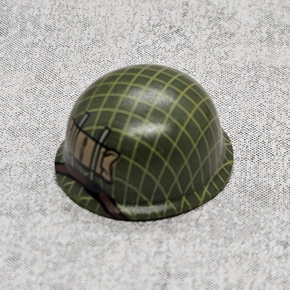 5pack Camo WW2 Helmet w/ Strap Blocks Accessories for Minifigures D10VN6 - Image 3 of 3