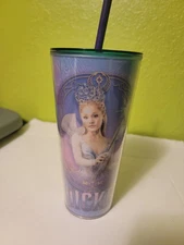 Wicked For Good Tumbler Cup Cinemark With Reusable Straw New Glinda Elphaba 2025