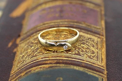 Vintage Solitär Brillantring, Goldring aus 585er Gelbgold - Bild 1 von 4