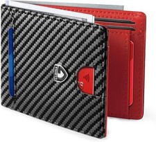 Genuine Leather Minimalist Bifold Wallets For Men RFID Blocking Slim Mens Walle