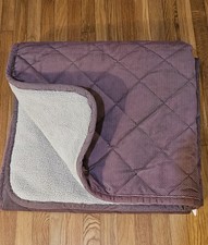 Orvis Large Dog Sherpa Blanket Quilted 8ft X 4ft. High Quality Herringbone Pat