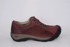 KEEN Womens Presidio Red Leather Lace Up Walking Hiking Shoes Sneakers Size 9.5
